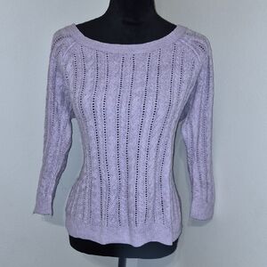 American Eagle Outfitters Light Purple Crew Neck Sweater